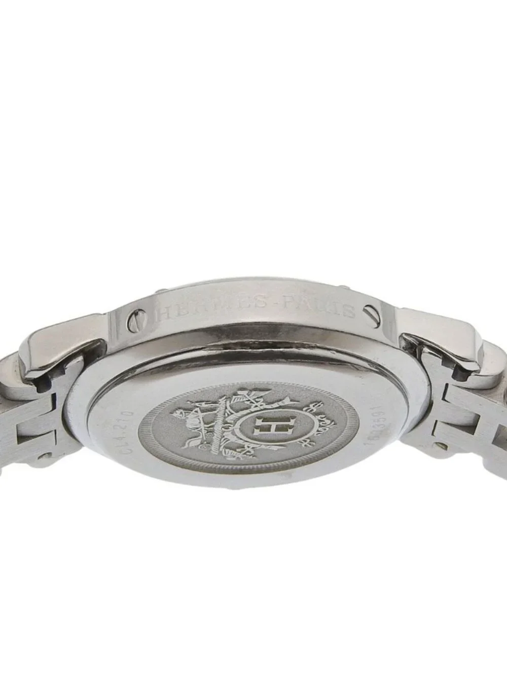 Hermes Clipper Stainless Steel Quartz Analog Display Brown Dial Watch